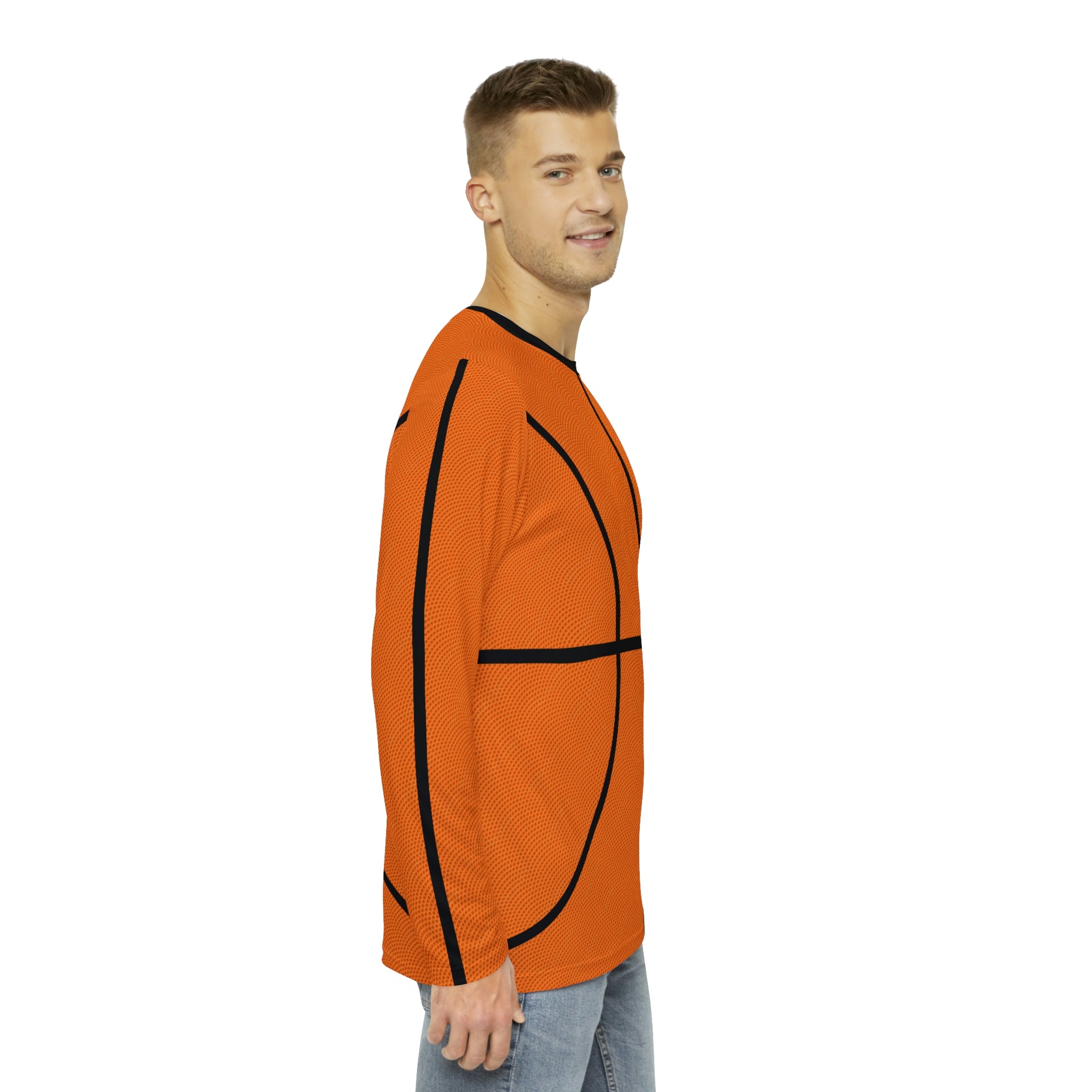 Basketball Print Long Sleeve Shirt