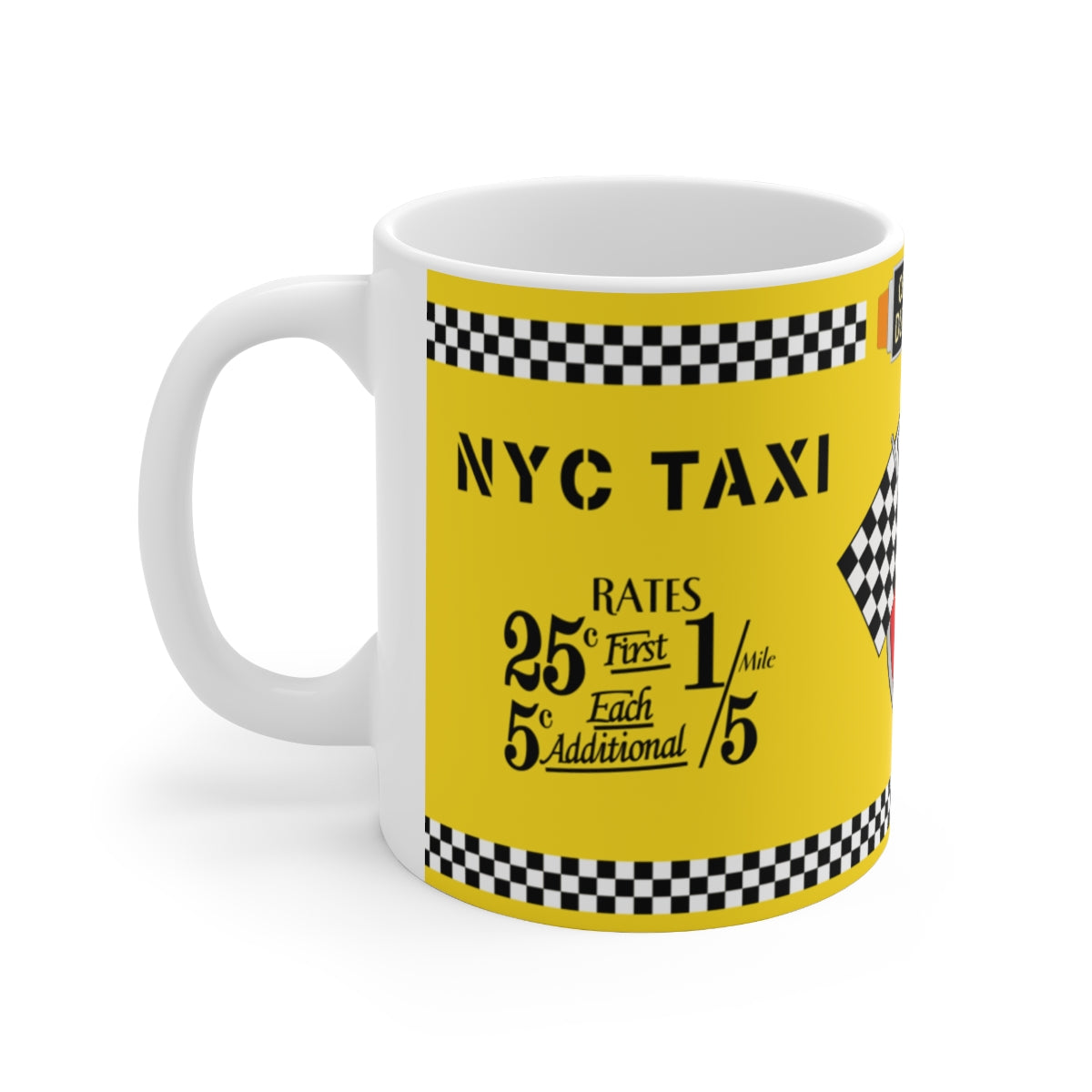 Checker New York City Taxi Ceramic Mug 11oz