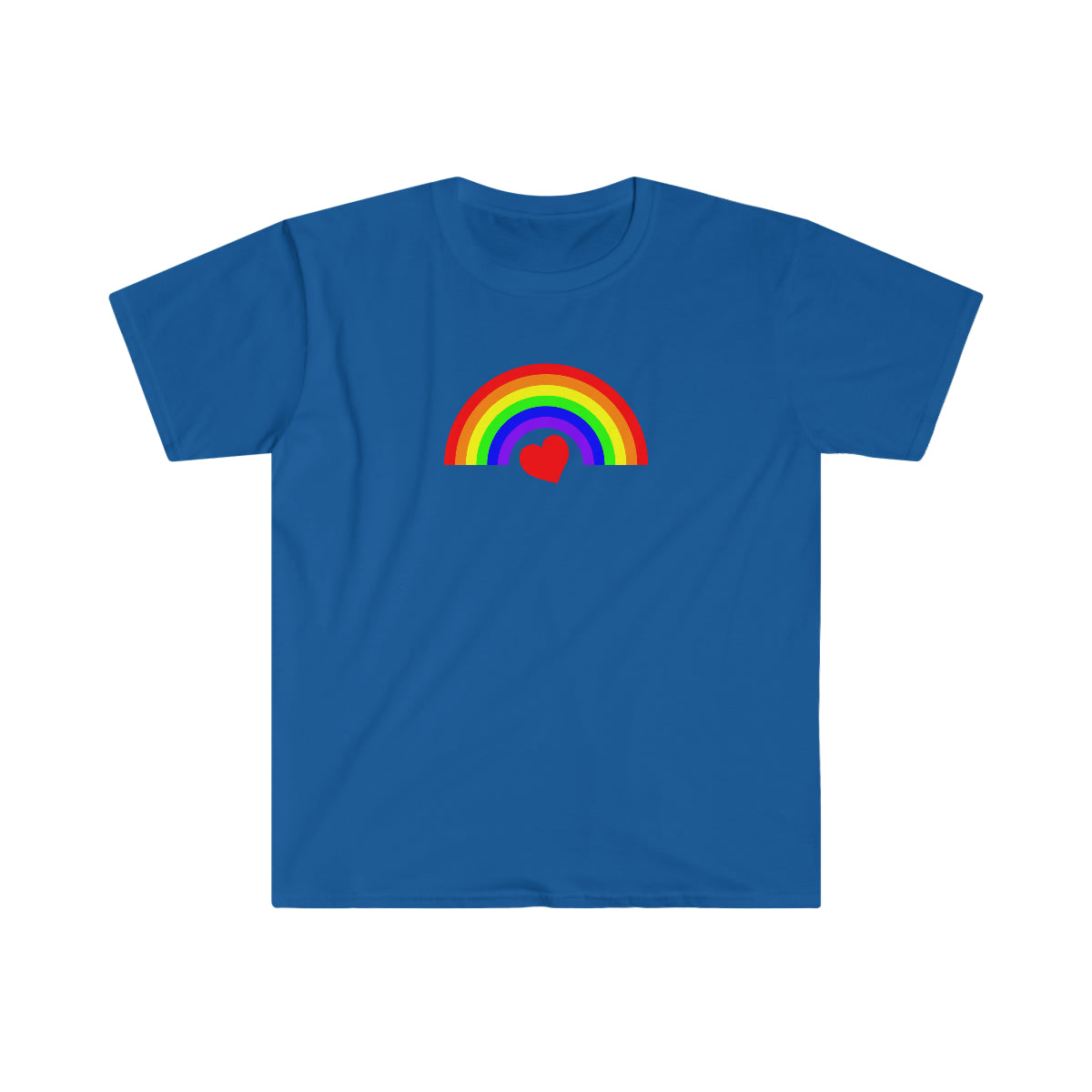 Rainbow Pride Softstyle T-Shirt - Love Heart