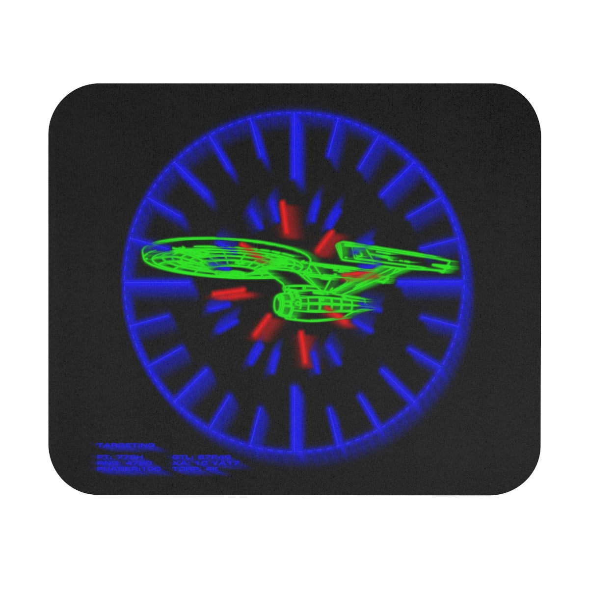 TWOK Reliant Targeting Scanner LCARS Mouse Pad - Wrath of Khan
