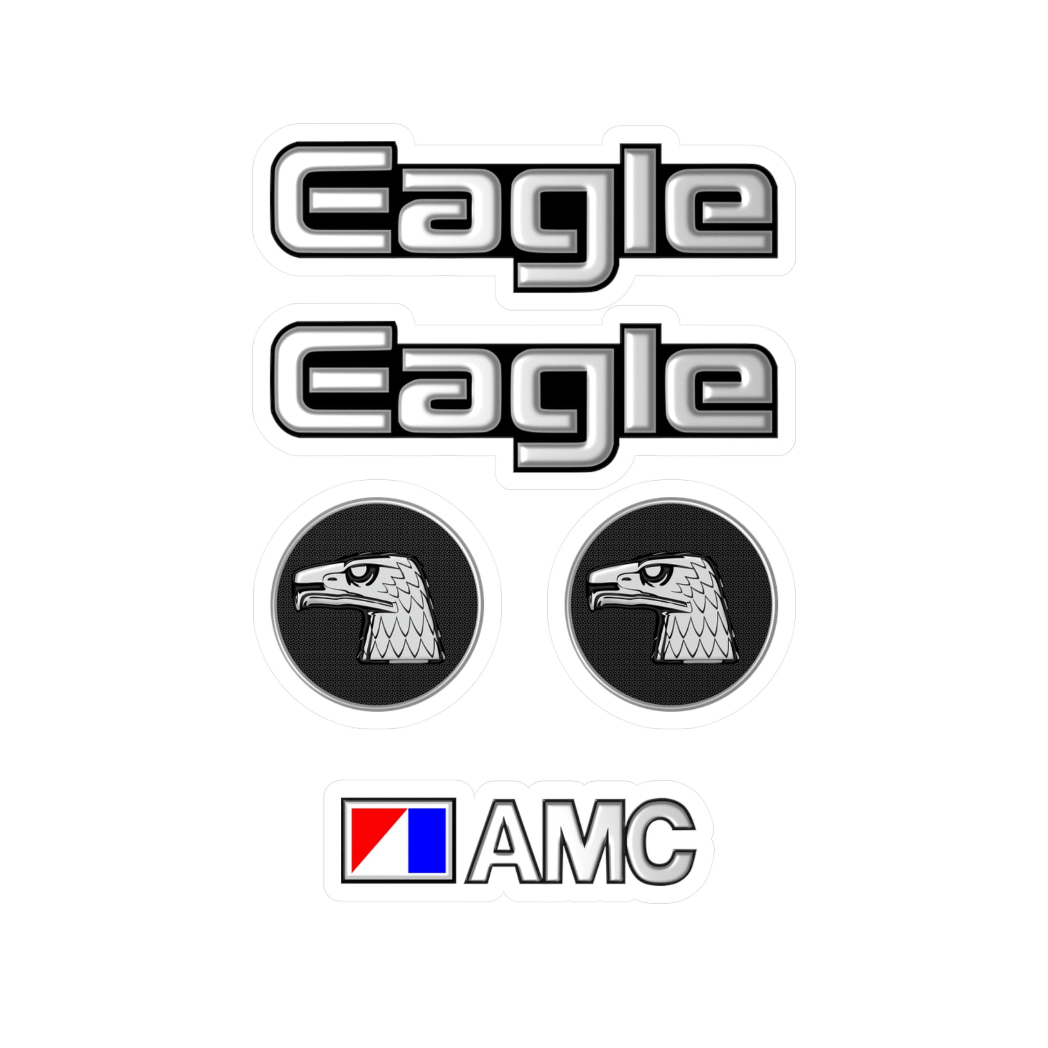 AMC Eagle Vinyl Sticker Assortment Badge Logo Emblem Script