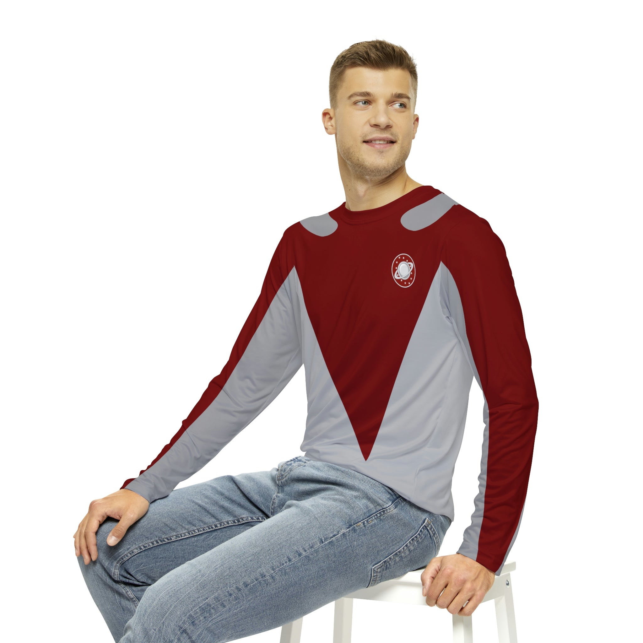 Galaxy Quest Long Sleeve Shirt Uniform Costume - Madison Red maroon