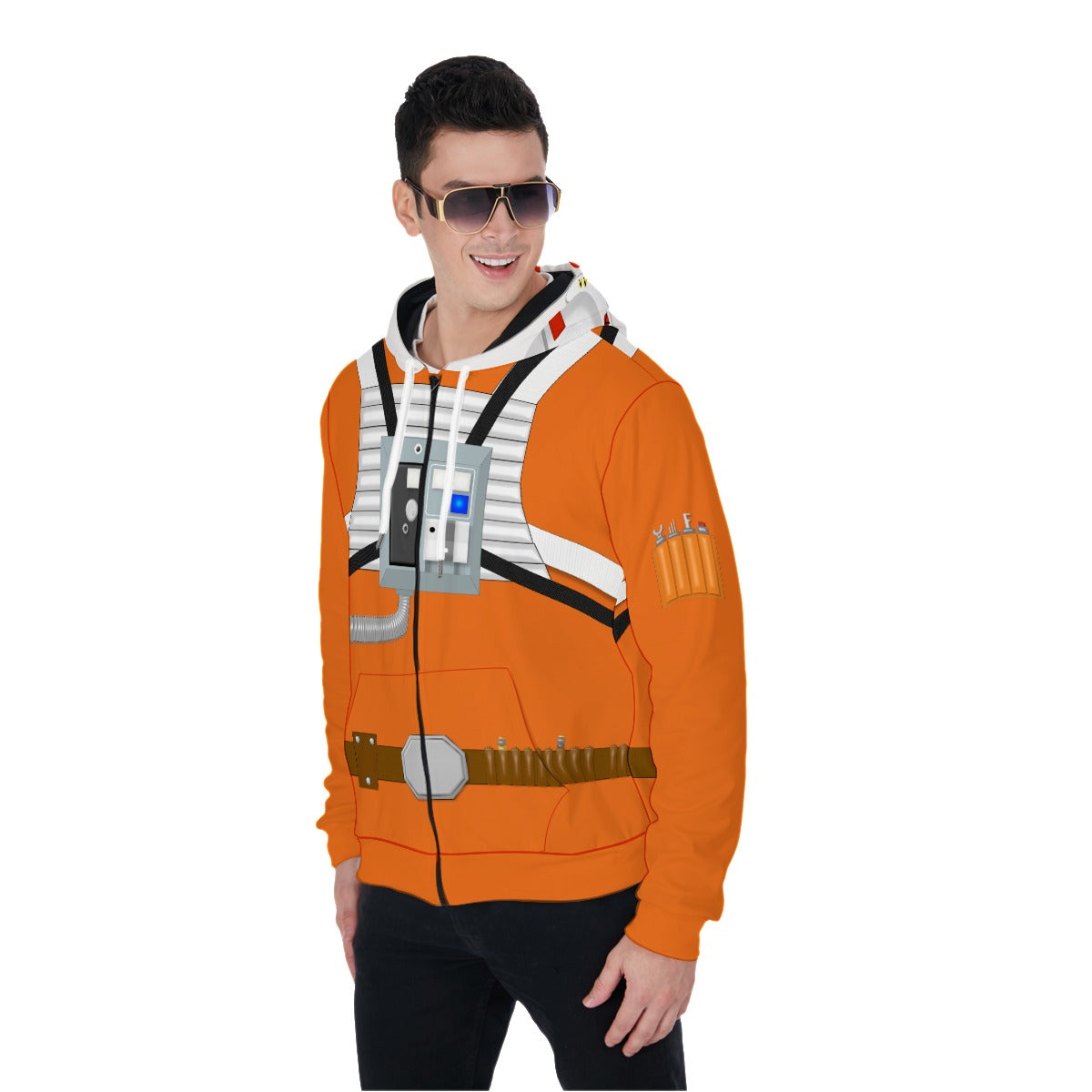 X-Wing Rebel Pilot Flight suit Uniform Zipper Hoodie