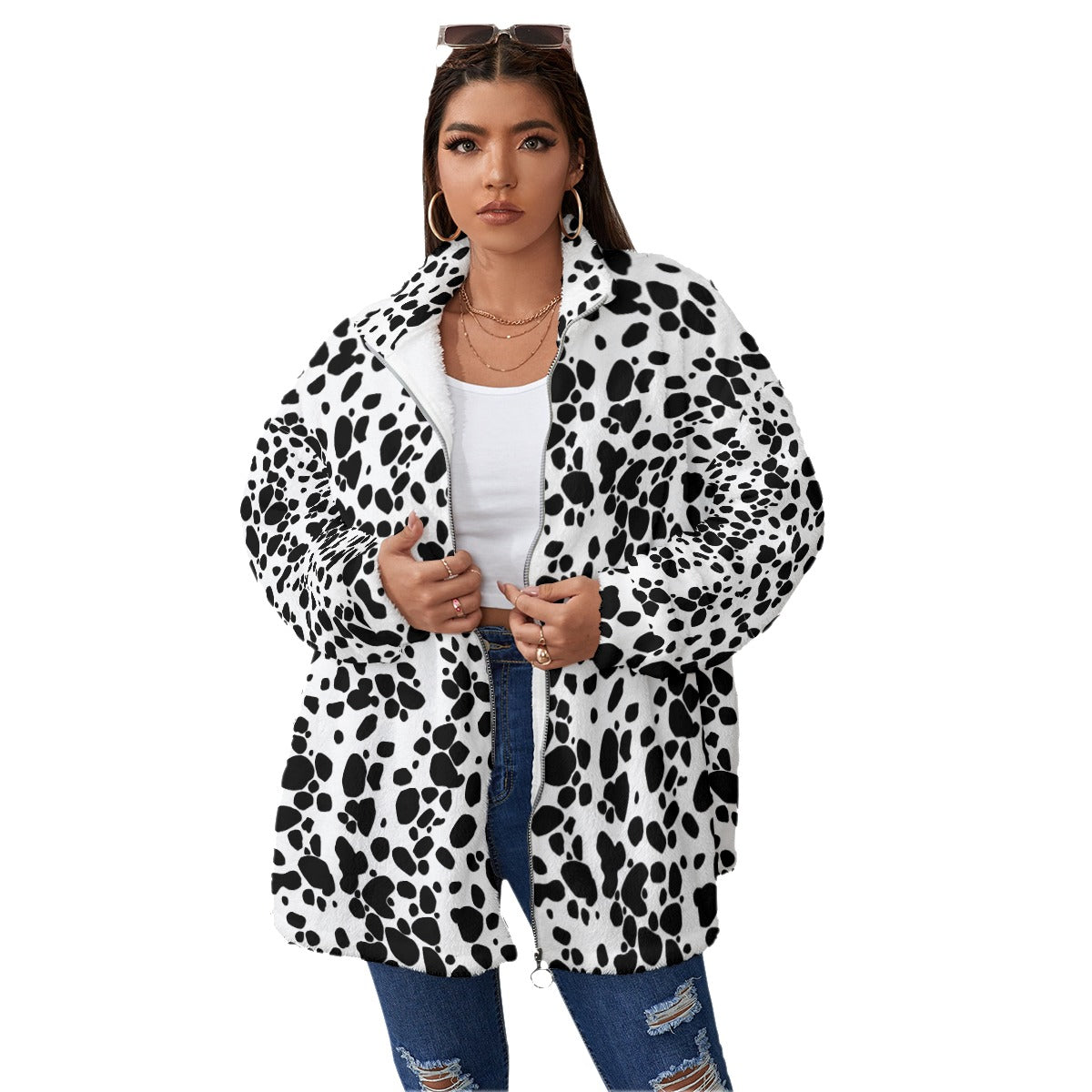 Cruella Dalmatian Fleece Coat
