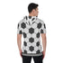 Short Sleeve Cotton Soccer Ball Print Hoodie