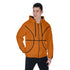 Basketball Print Raglan Zipper Hoodie