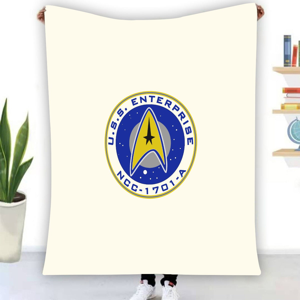 Undiscovered Country Style Enterprise Flannel Blanket TOS Prop