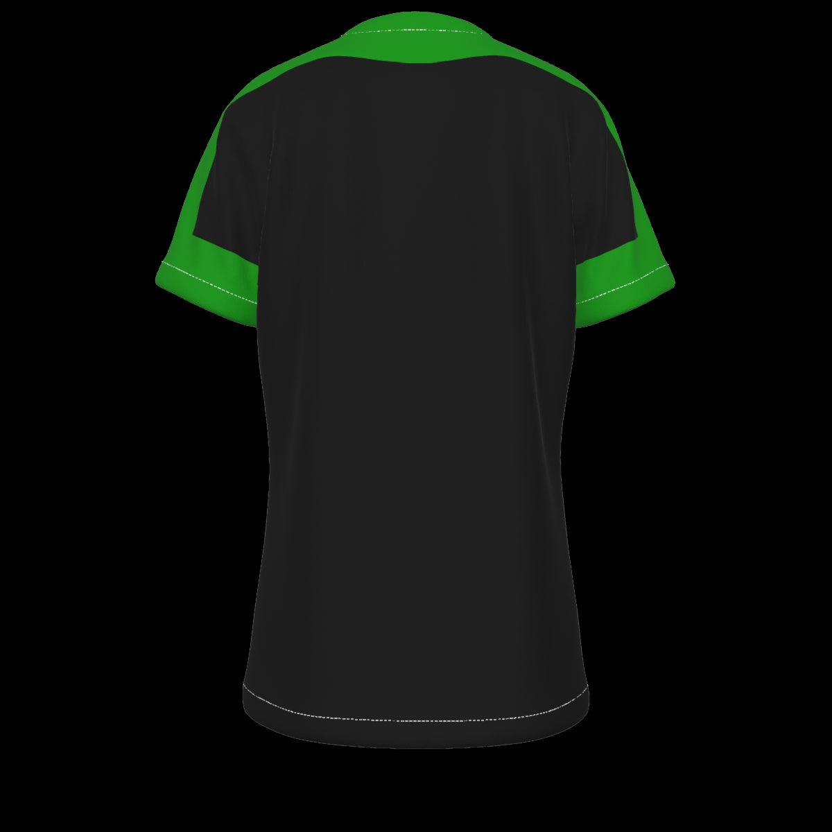 Green and Black 10 Kids Short Sleeved Shirt