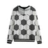 Soccer Ball Print Zipper Hoodie