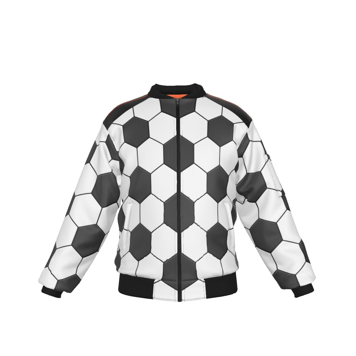 Soccer Ball Print Cold Weather Jacket