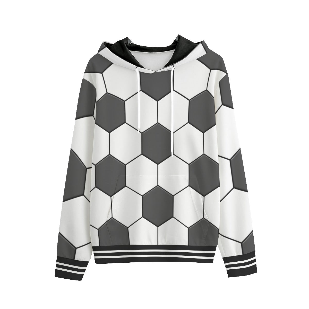 Soccer Ball Print Pullover Hoodie