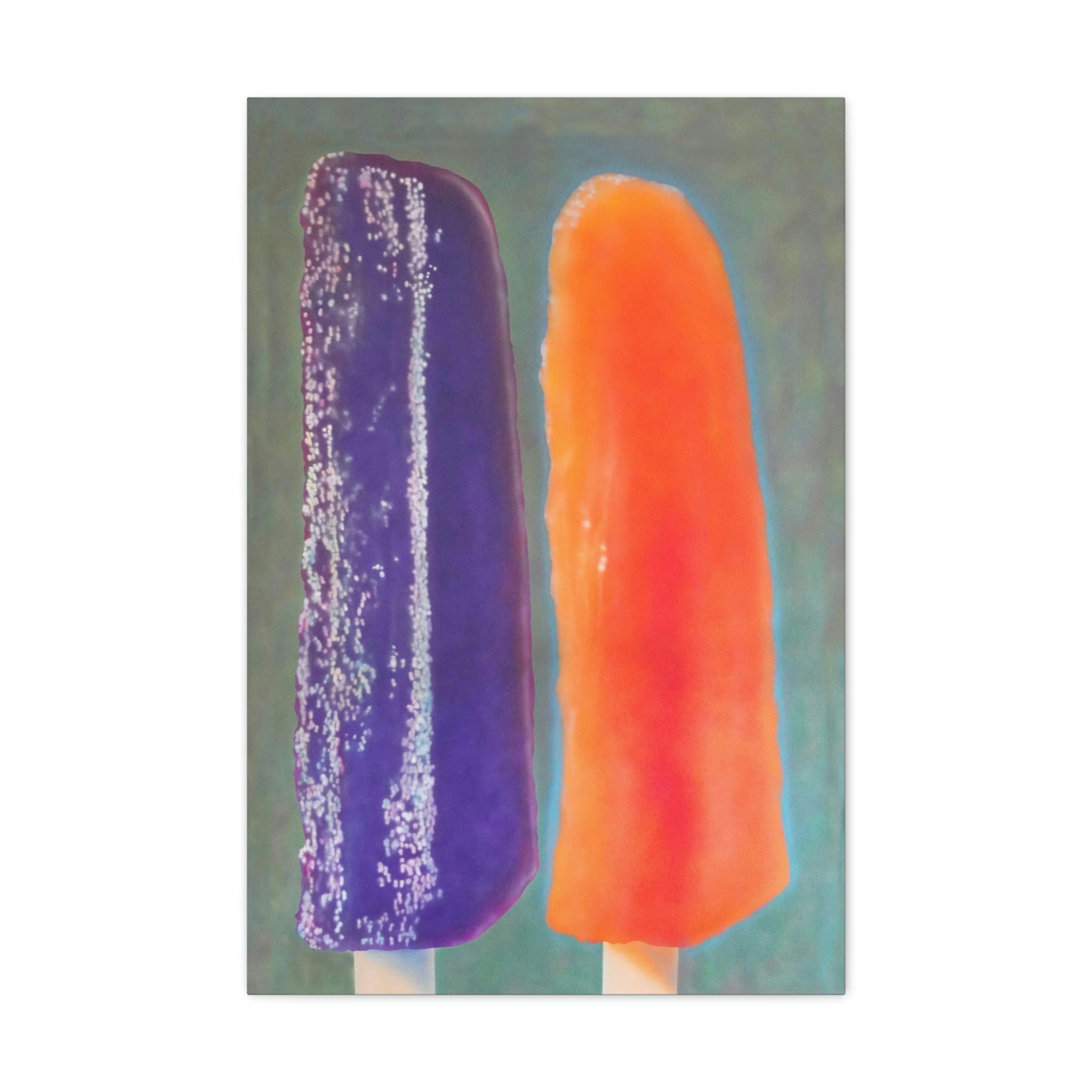 Purple and Orange Popsicles by Bernard Beck Print on 20 x 30 Canvas