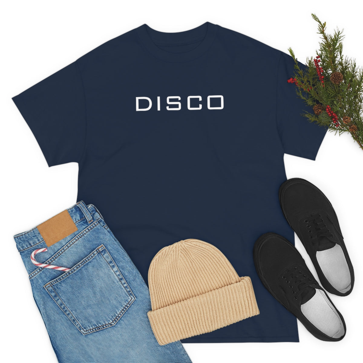 Disco Cotton T Casual Crew Shirt