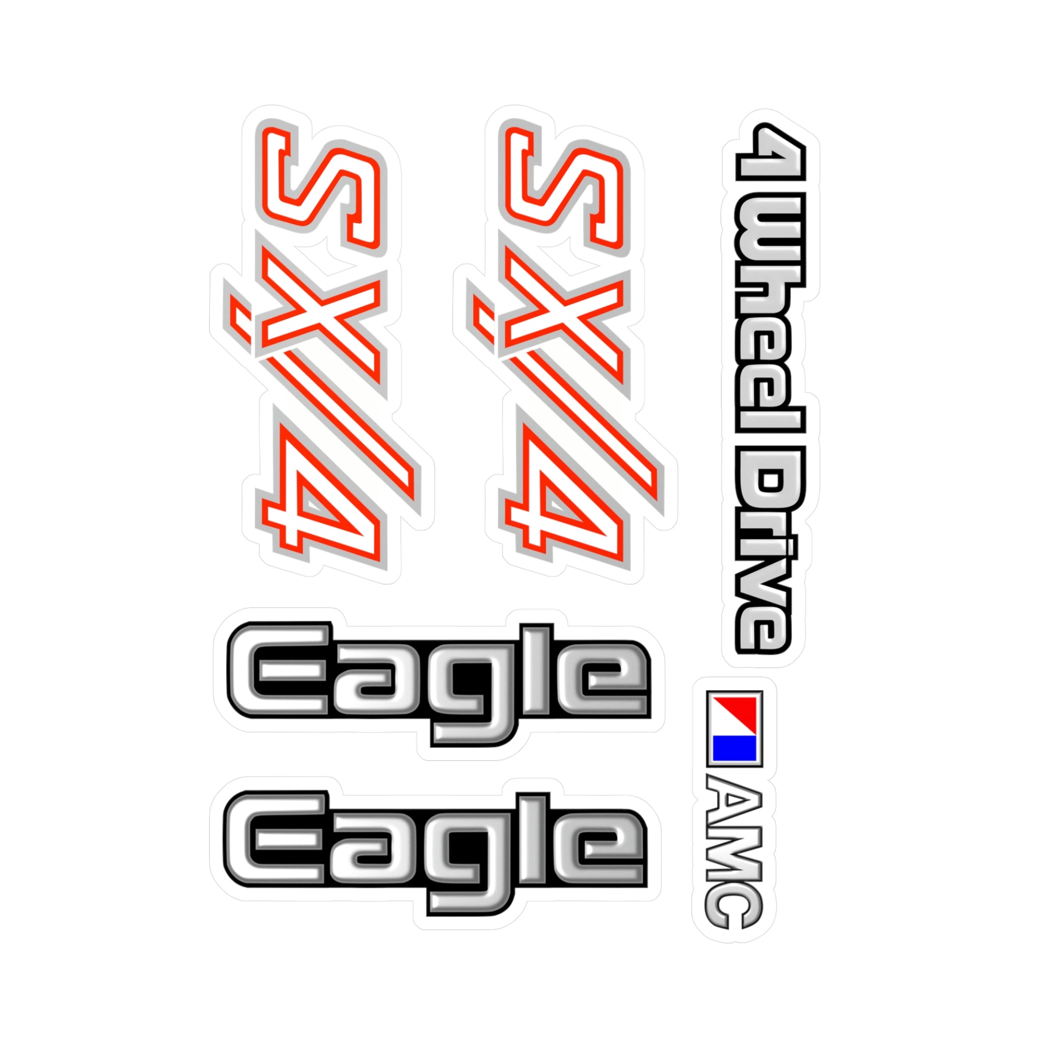 AMC Eagle SX/4 Decal Assortment - Emblem Badge Logo Script