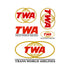 TWA Vinyl Decal Stickers Assortment