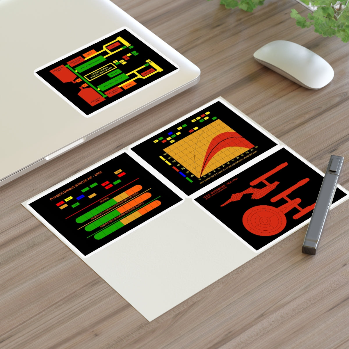 TOS LCARS Engineering Displays Sticker Sheet Prop – Judy's Emporium