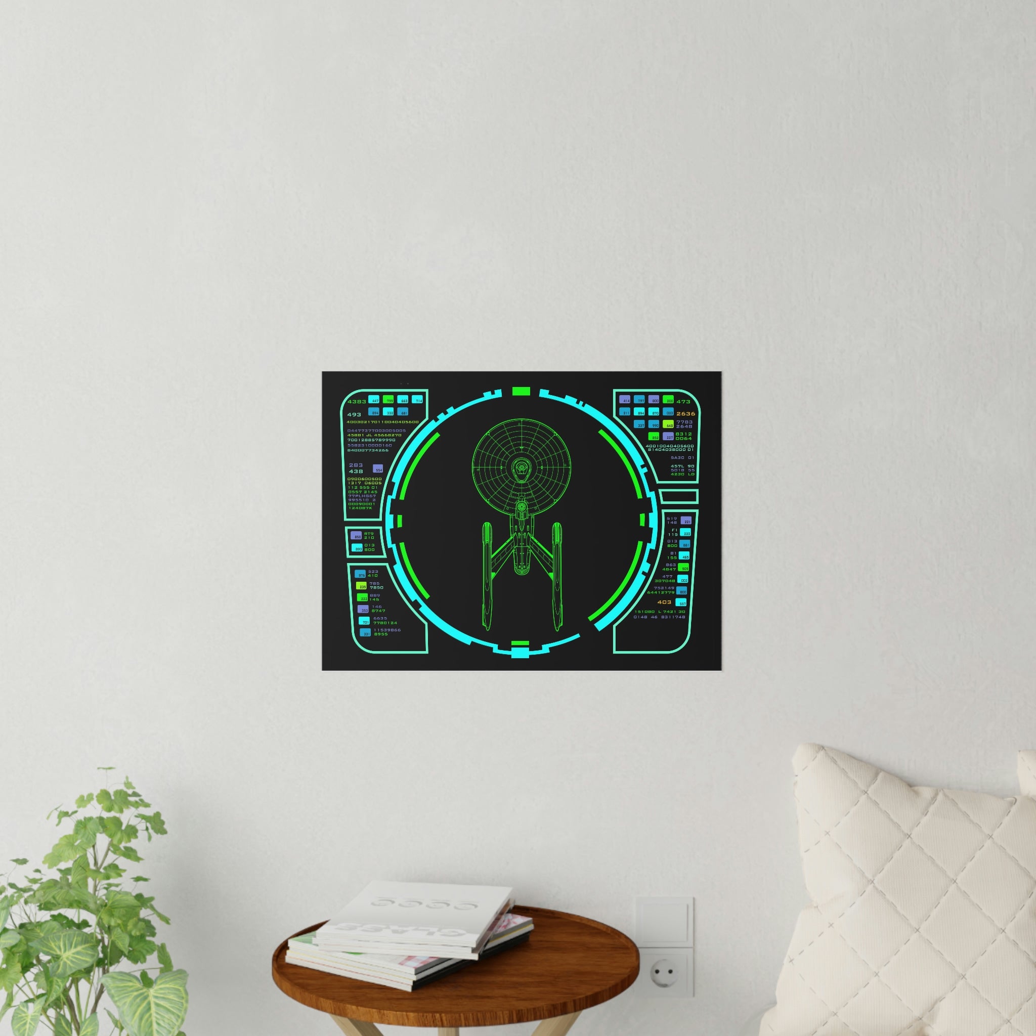 Movie Era TOS LCARS Center Navigation Astrogator Wall Decal Prop