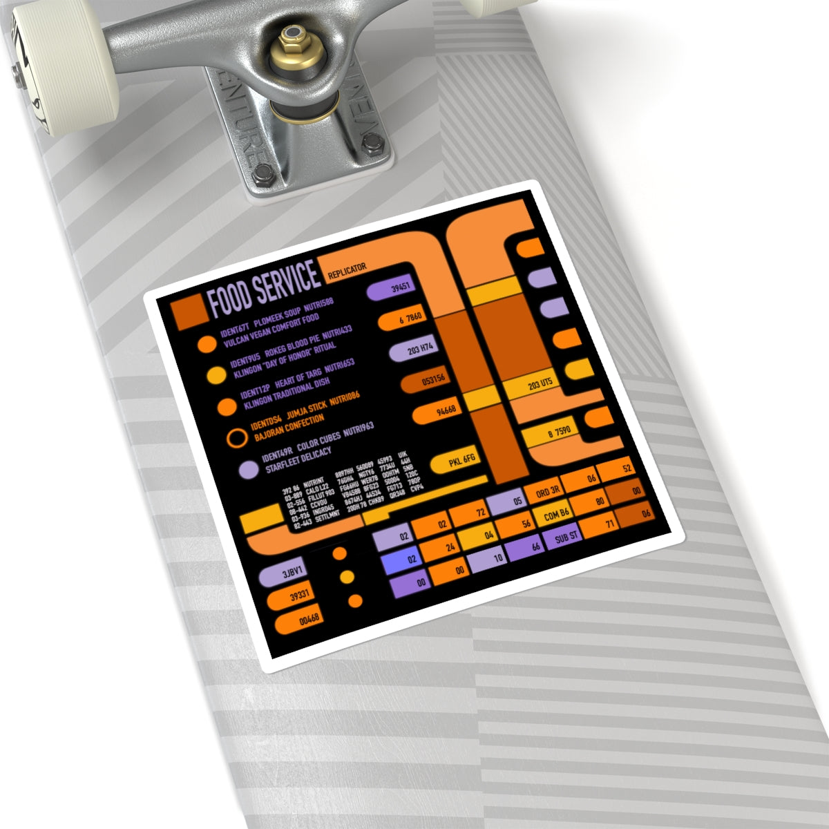 TNG LCARS Food Replicator Square Sticker – Judy's Emporium