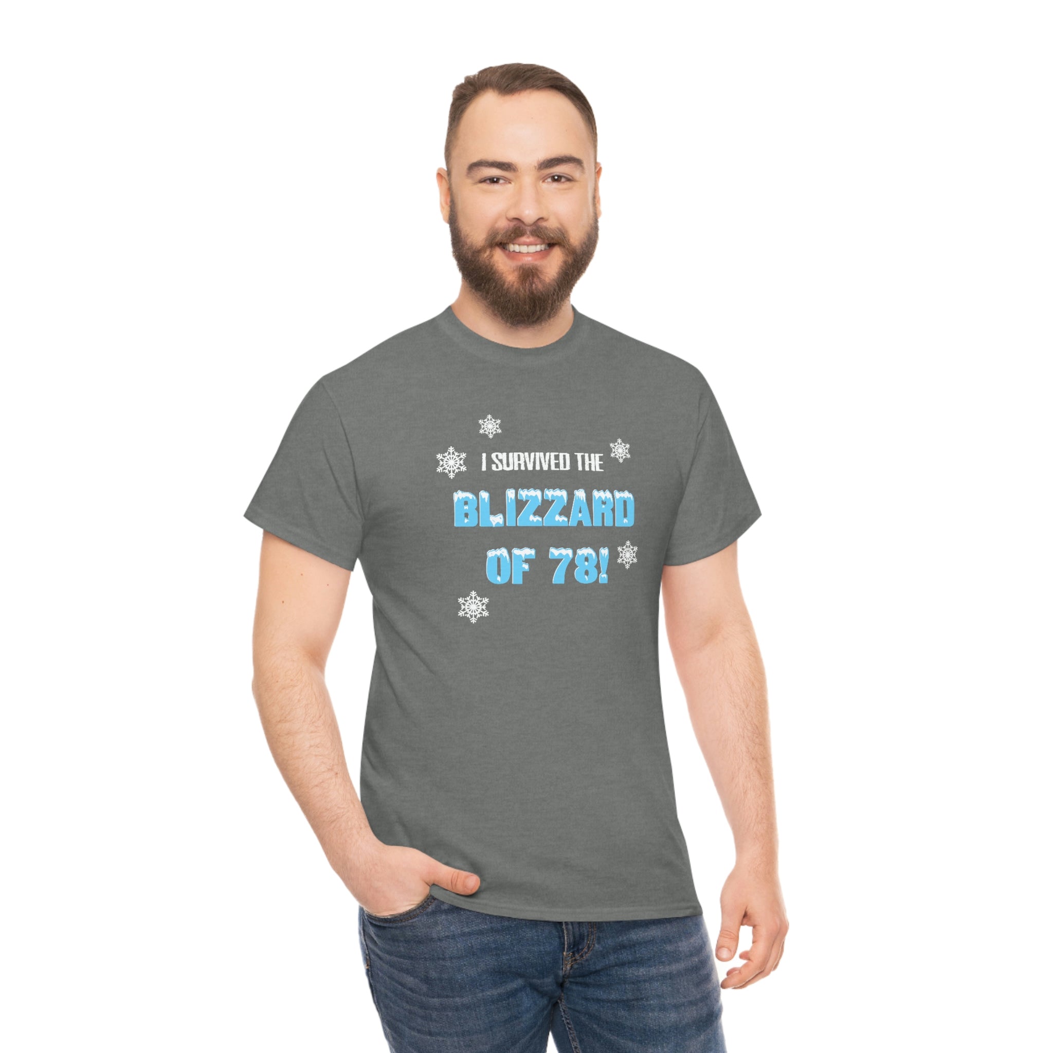 I Survived The Blizzard of Unisex Heavy Cotton Tee
