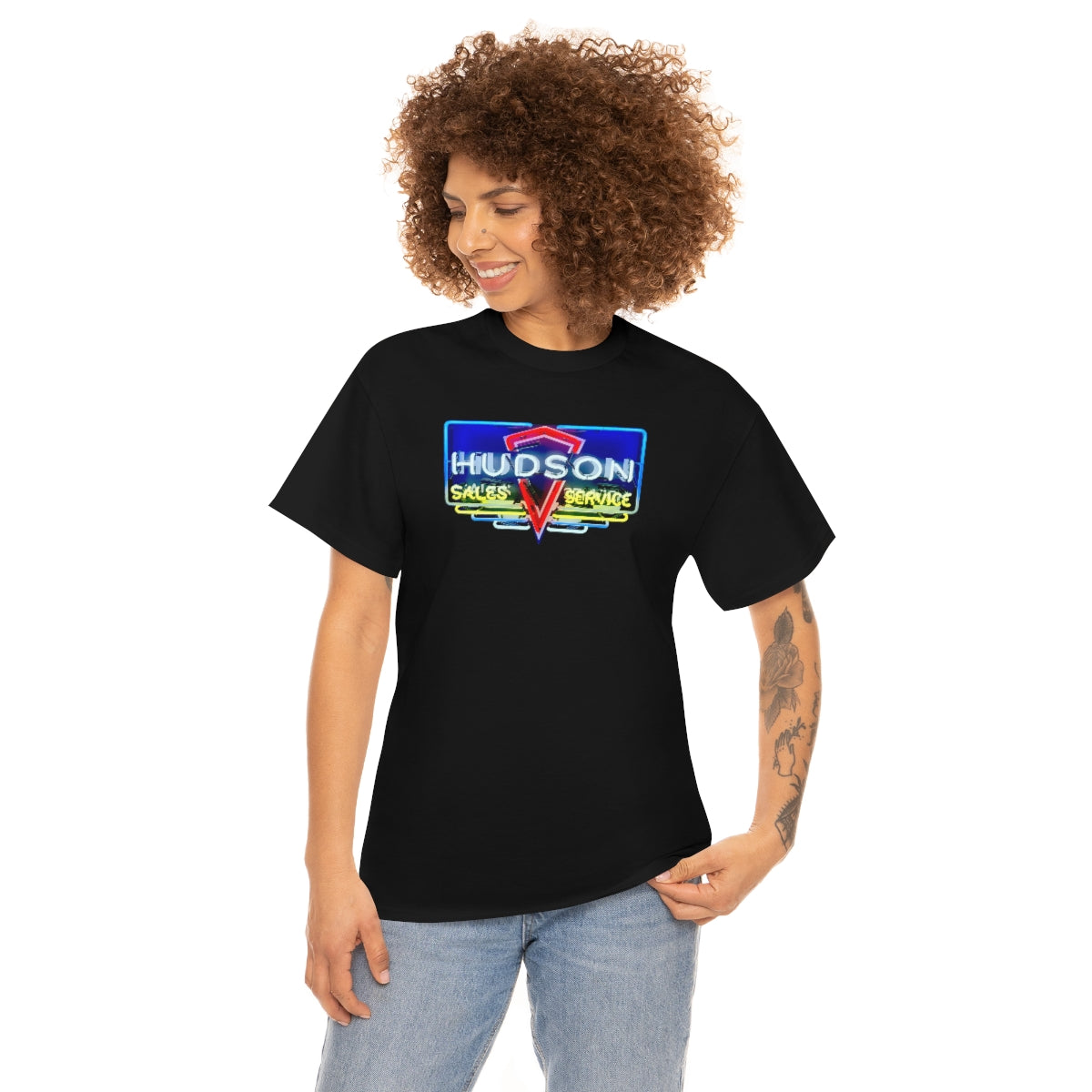 Hudson Neon Sign Retro Cotton Tee