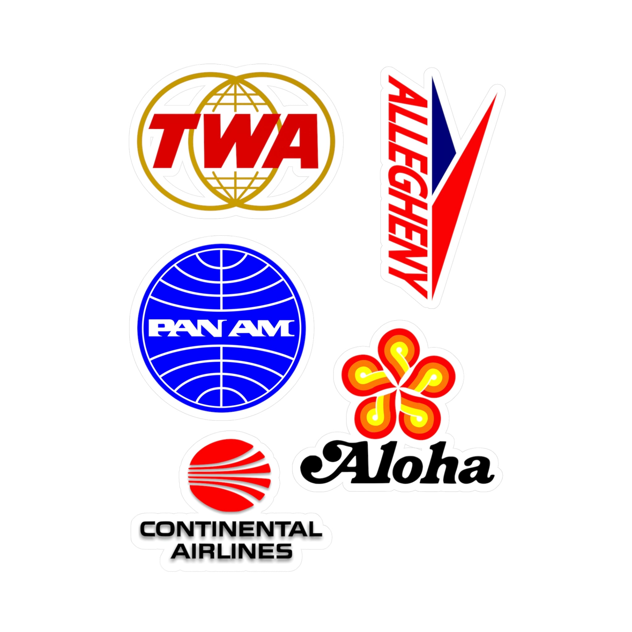 TWA Vinyl Decal Stickers Assortment