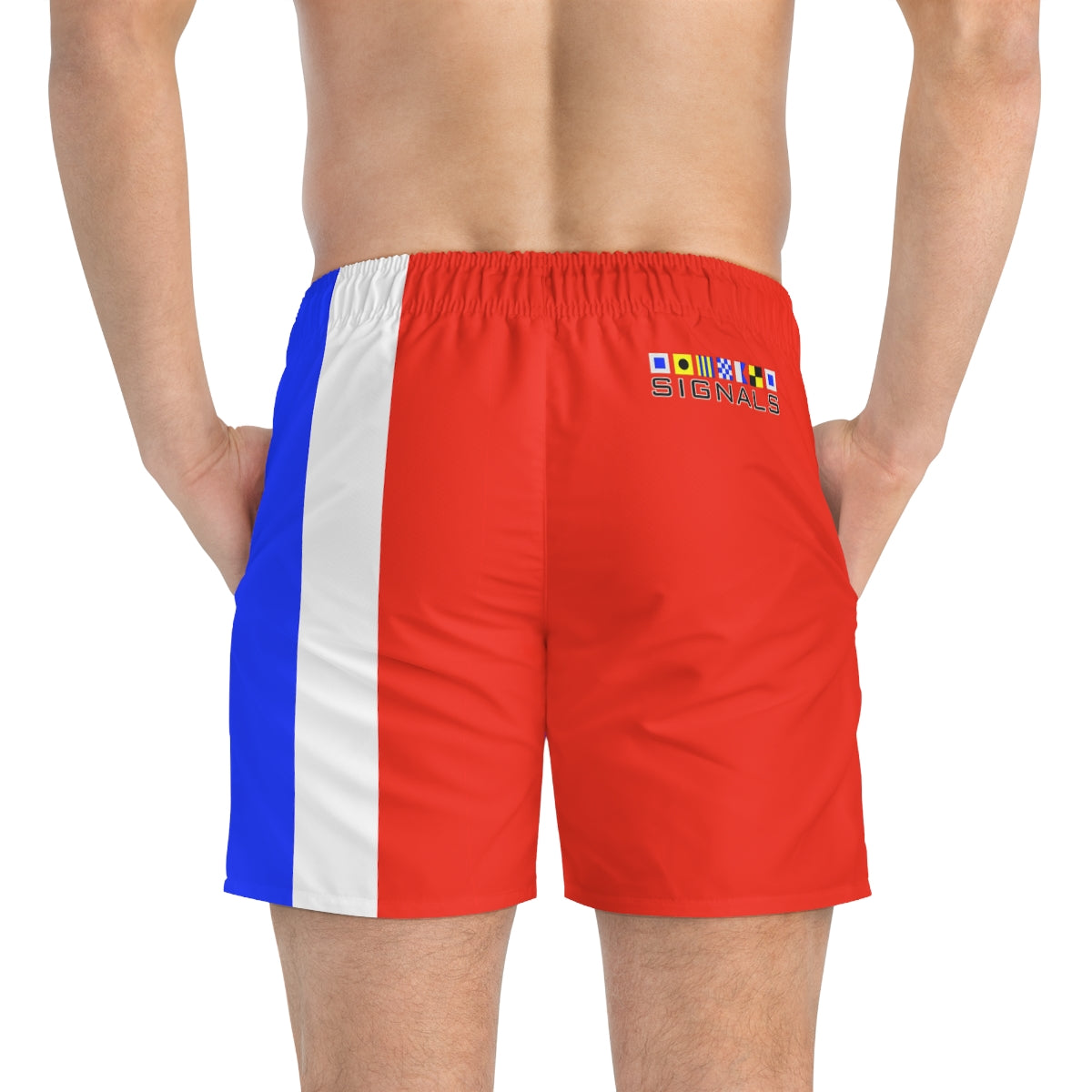 Signals Nautical Themed Swim Trunks - Tango