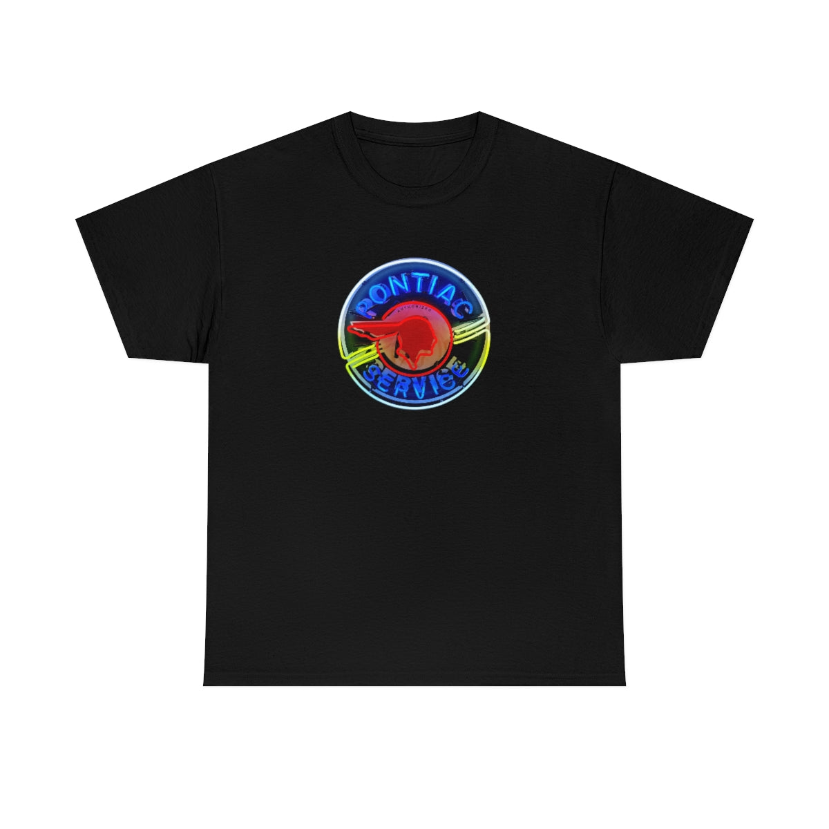 Pontiac Neon Sign Retro Cotton Tee