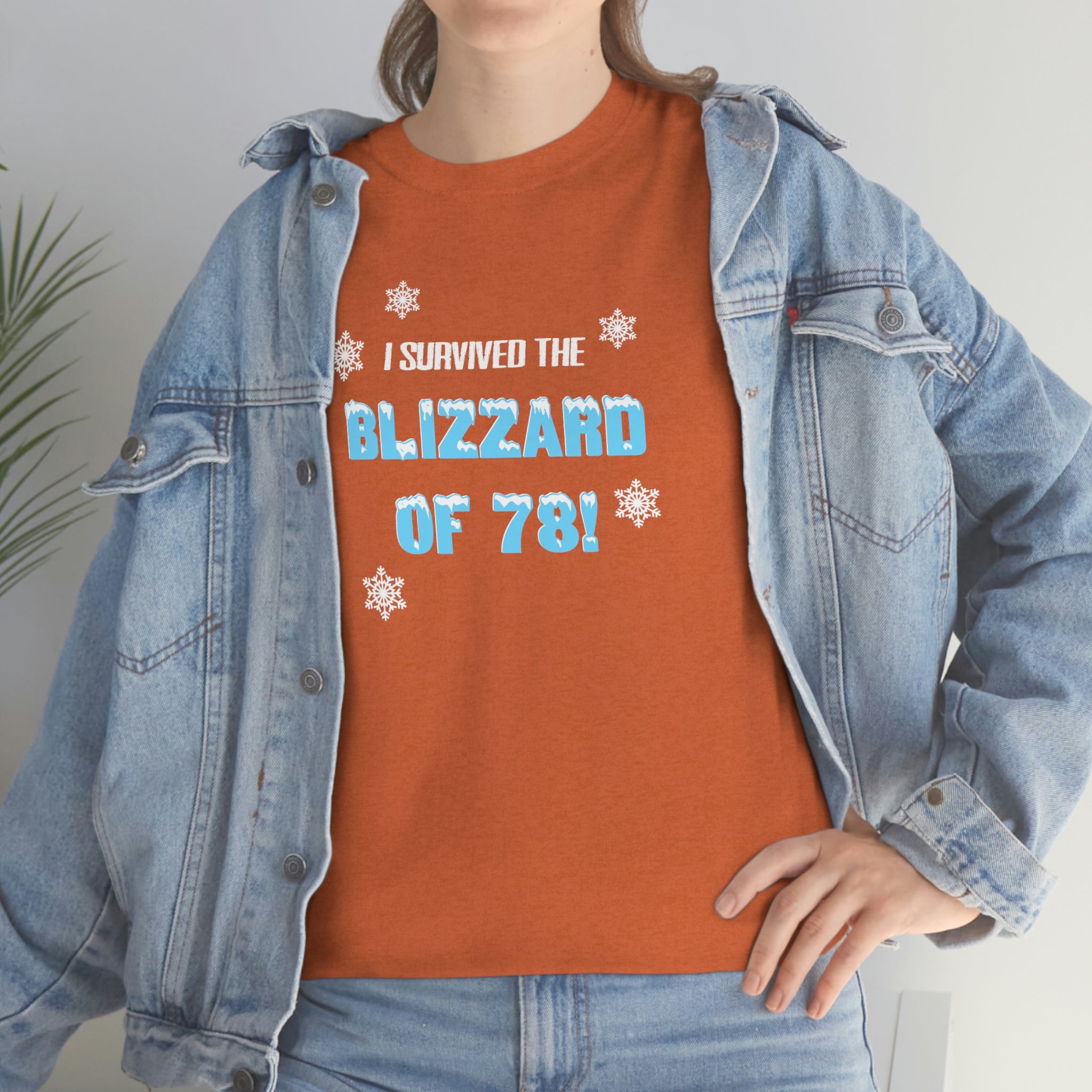 I Survived The Blizzard of Unisex Heavy Cotton Tee