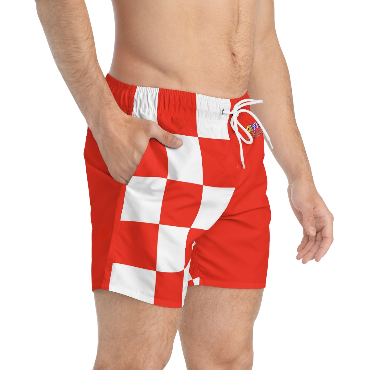 Signals Nautical Themed Swim Trunks -  Danger