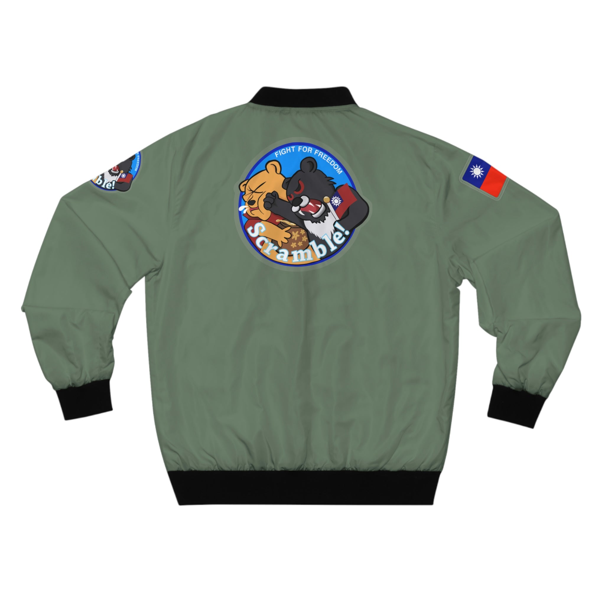 Taiwan Winnie The Pooh Getting Punched Xi Jinping Men's Flight Jacket China