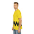 Zig Zag Cartoon Blockhead Costume Yellow Short Sleeve Shirt Charlie