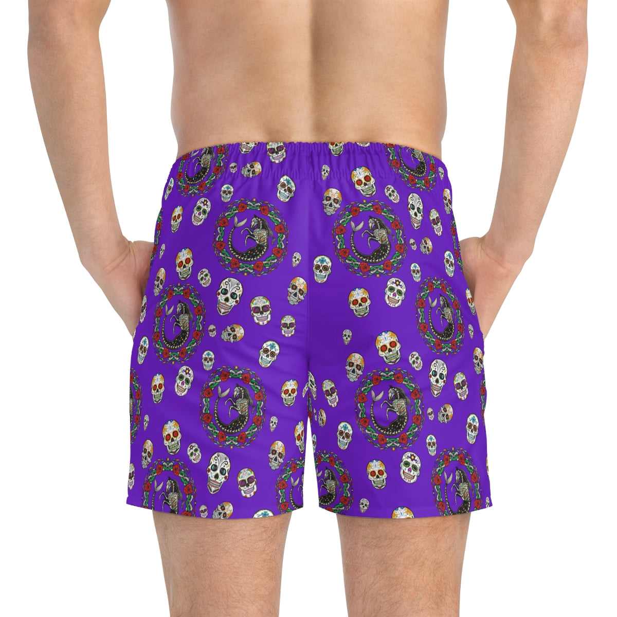 Day of the Dead Swim Trunks - Skulls - Dia de los Muertos