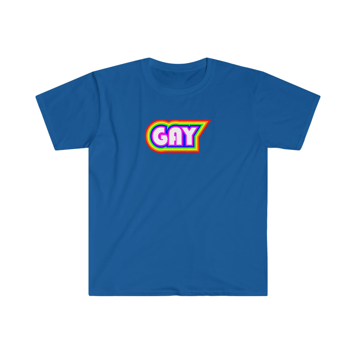 Gay Pride Rainbow Softstyle T-Shirt - Gay LQBTQ