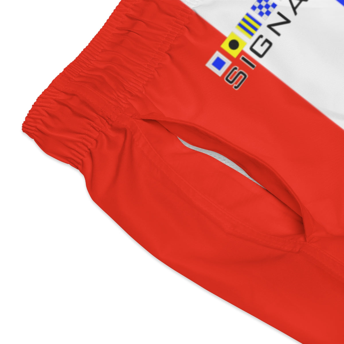 Signals Nautical Themed Swim Trunks - Tango