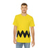 Zig Zag Cartoon Blockhead Costume Yellow Short Sleeve Shirt Charlie