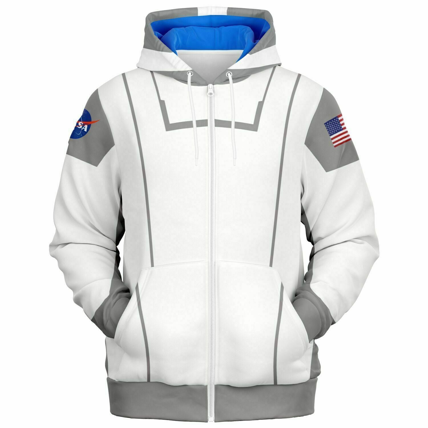 Athletic Zip-Up Hoodie - AOP