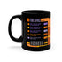 TNG Food Replicator LCARS 11oz Black Coffee Mug