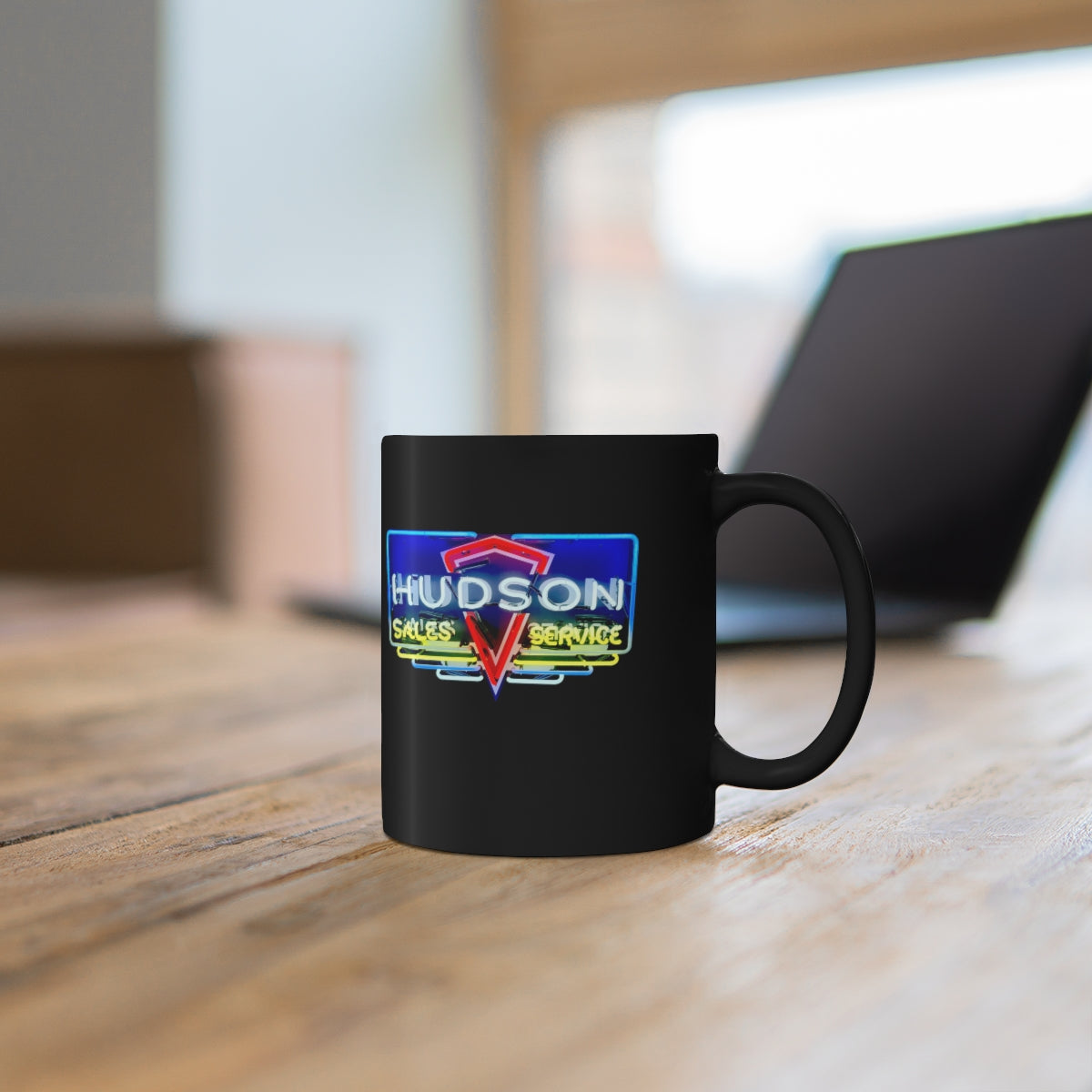 Hudson Neon Sign  11oz Black Mug