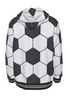 Soccer Ball Print Pullover Hoodie with Orange Inner Hood