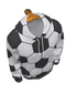 Soccer Ball Print Pullover Hoodie with Orange Inner Hood