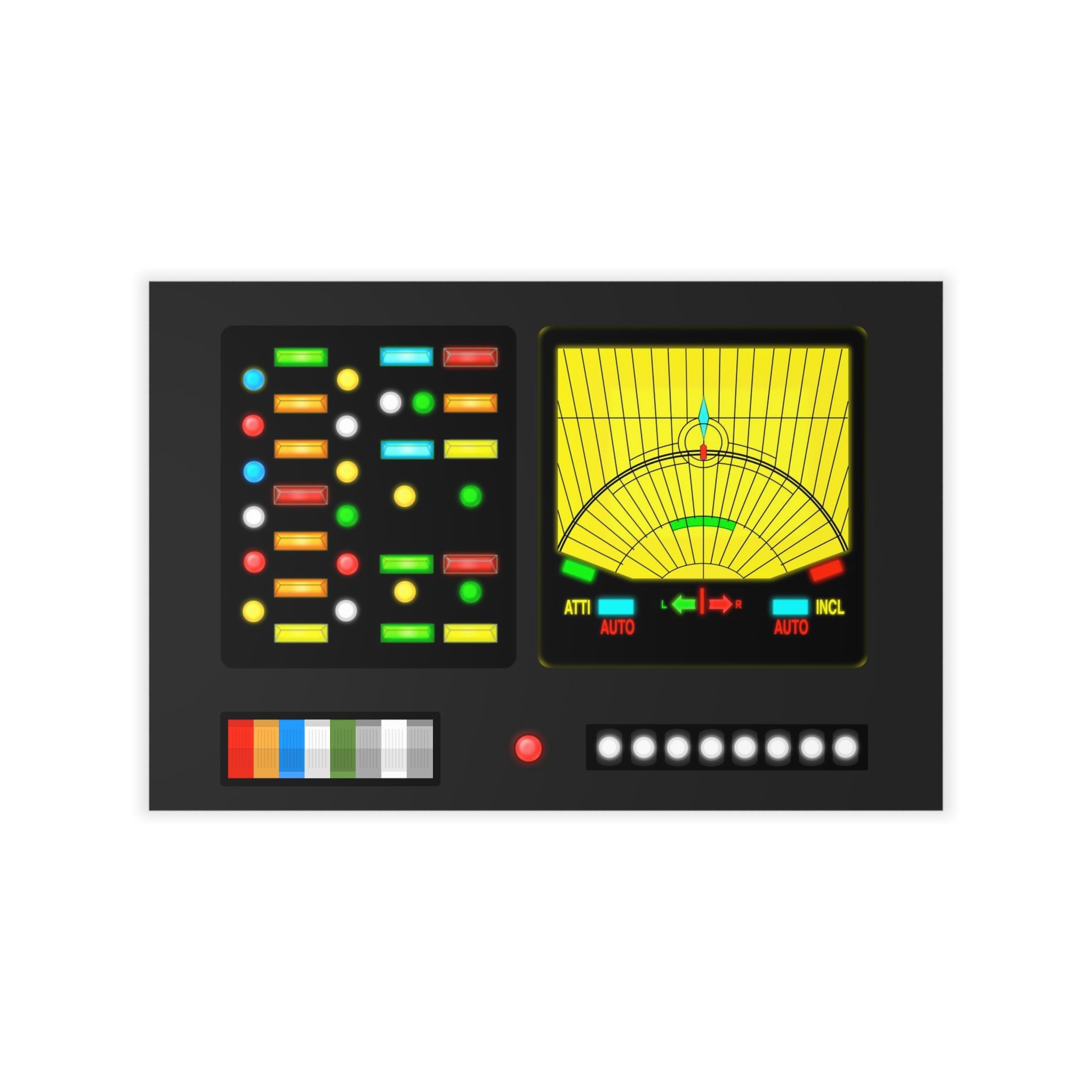 TOS Starship Navigation Controls Console Decal