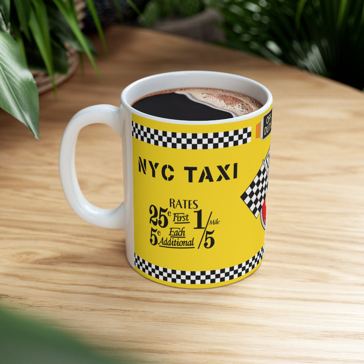 Checker New York City Taxi Ceramic Mug 11oz