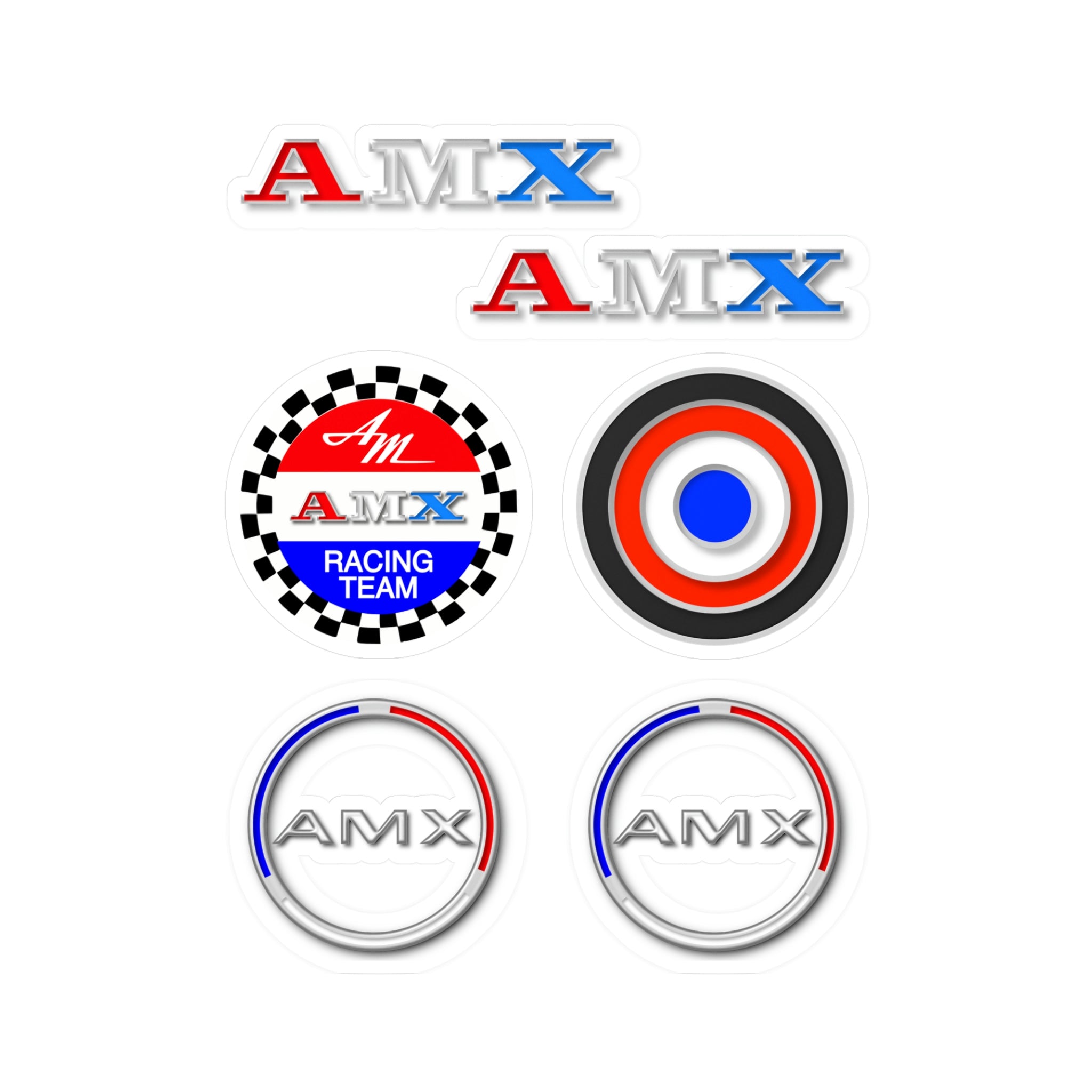 AMC AMX Vinyl Sticker Assortment  Emblem Badge Logo Script