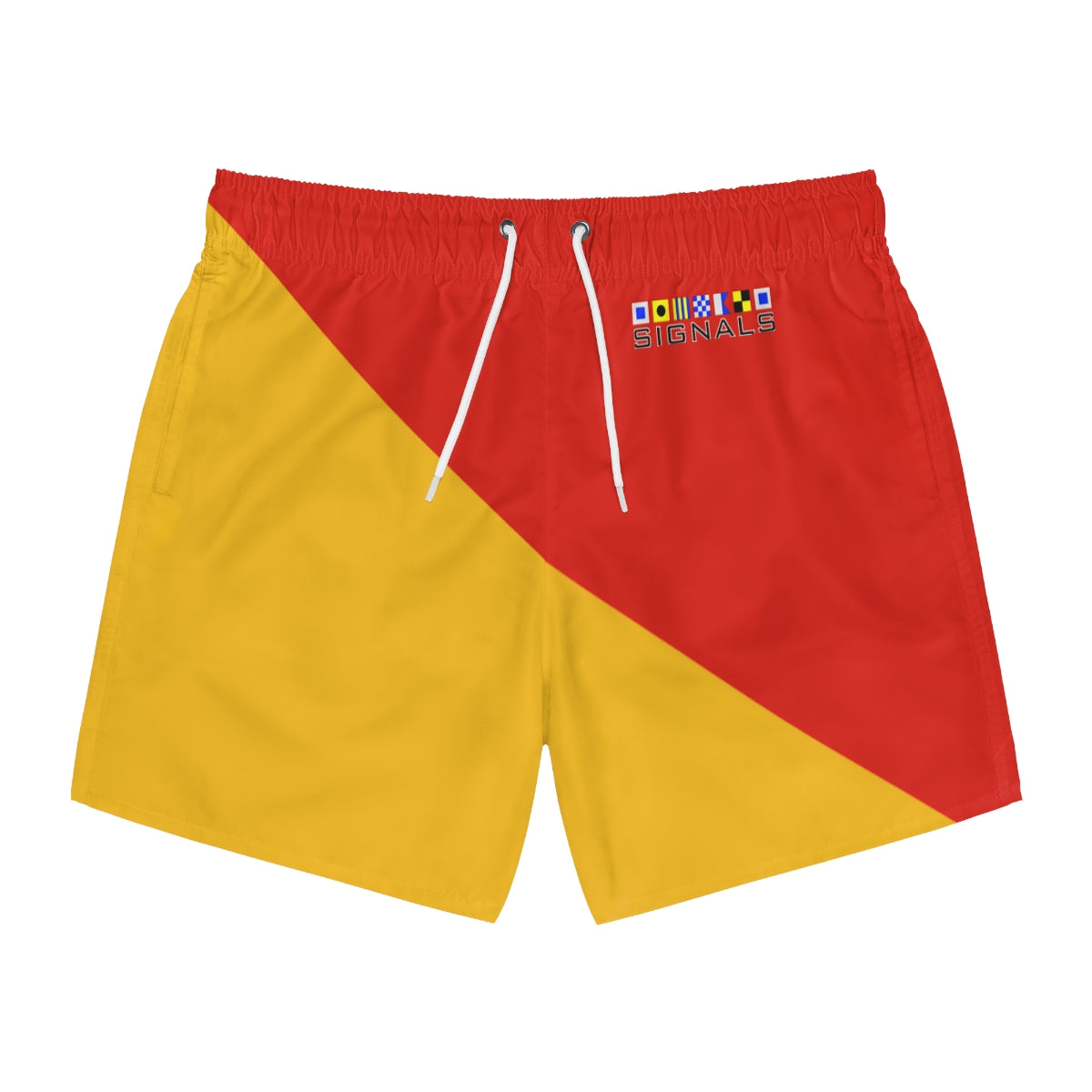 Signals Nautical Themed Swim Trunks - Man Overboard