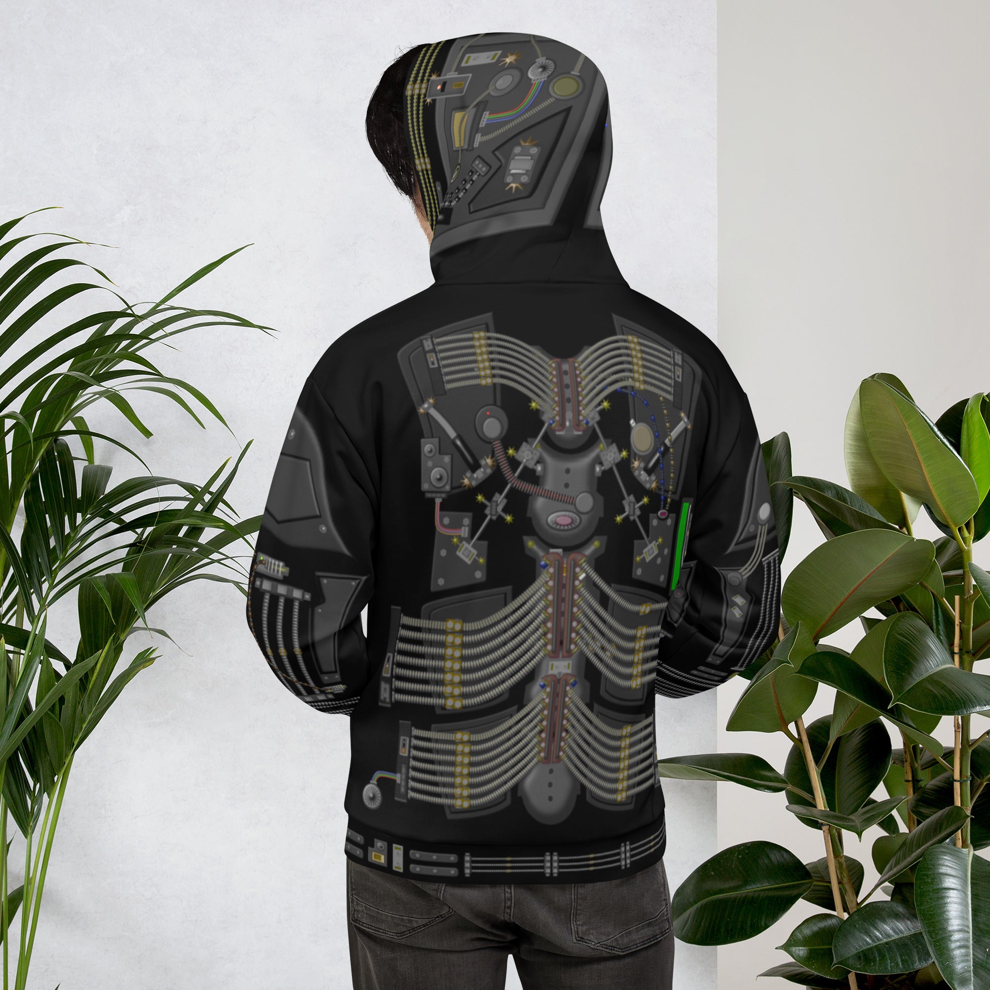 Cy Borg Pullover Hoodie Costume Uniform