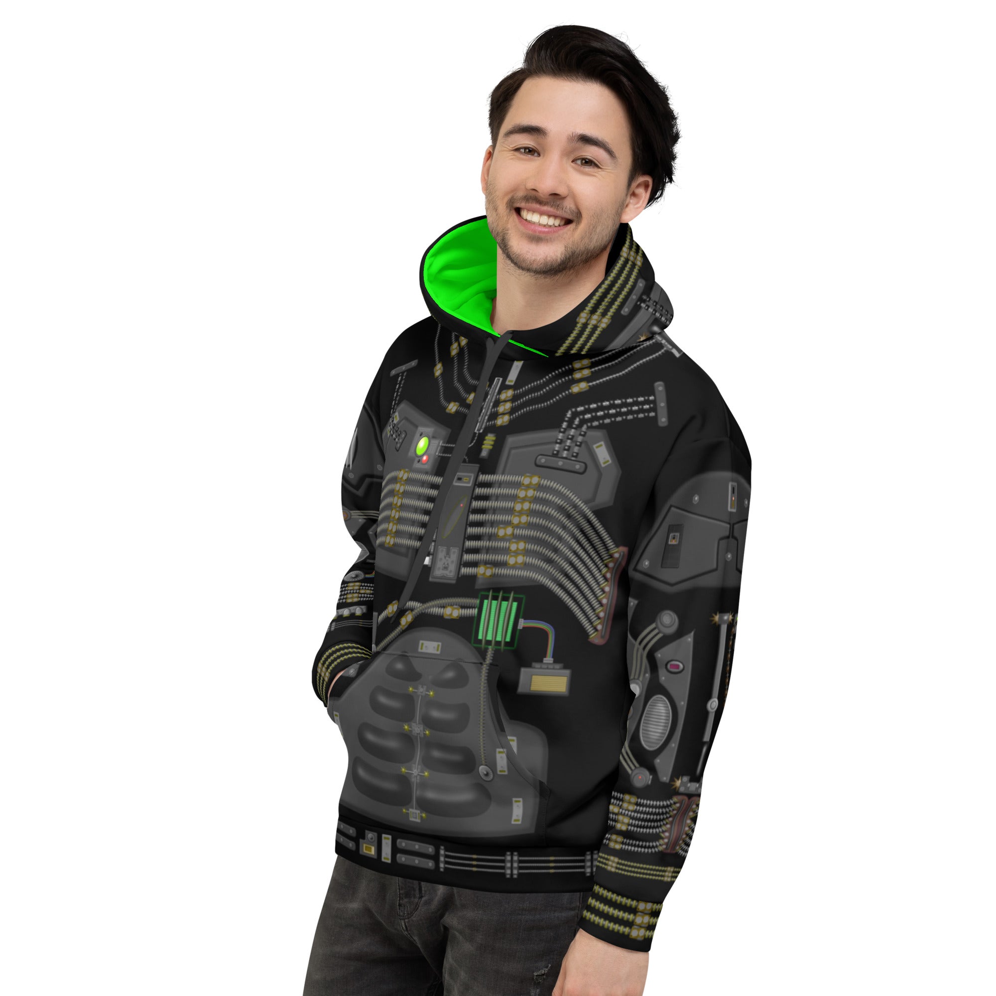 Cy Borg Pullover Hoodie Costume Uniform