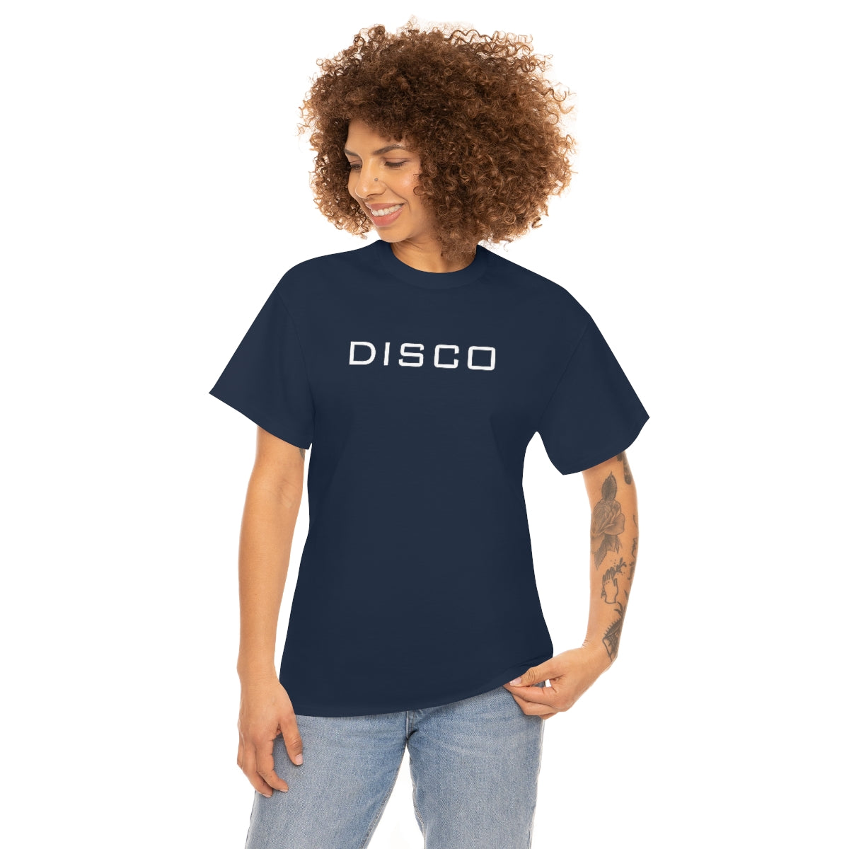 Disco Cotton T Casual Crew Shirt