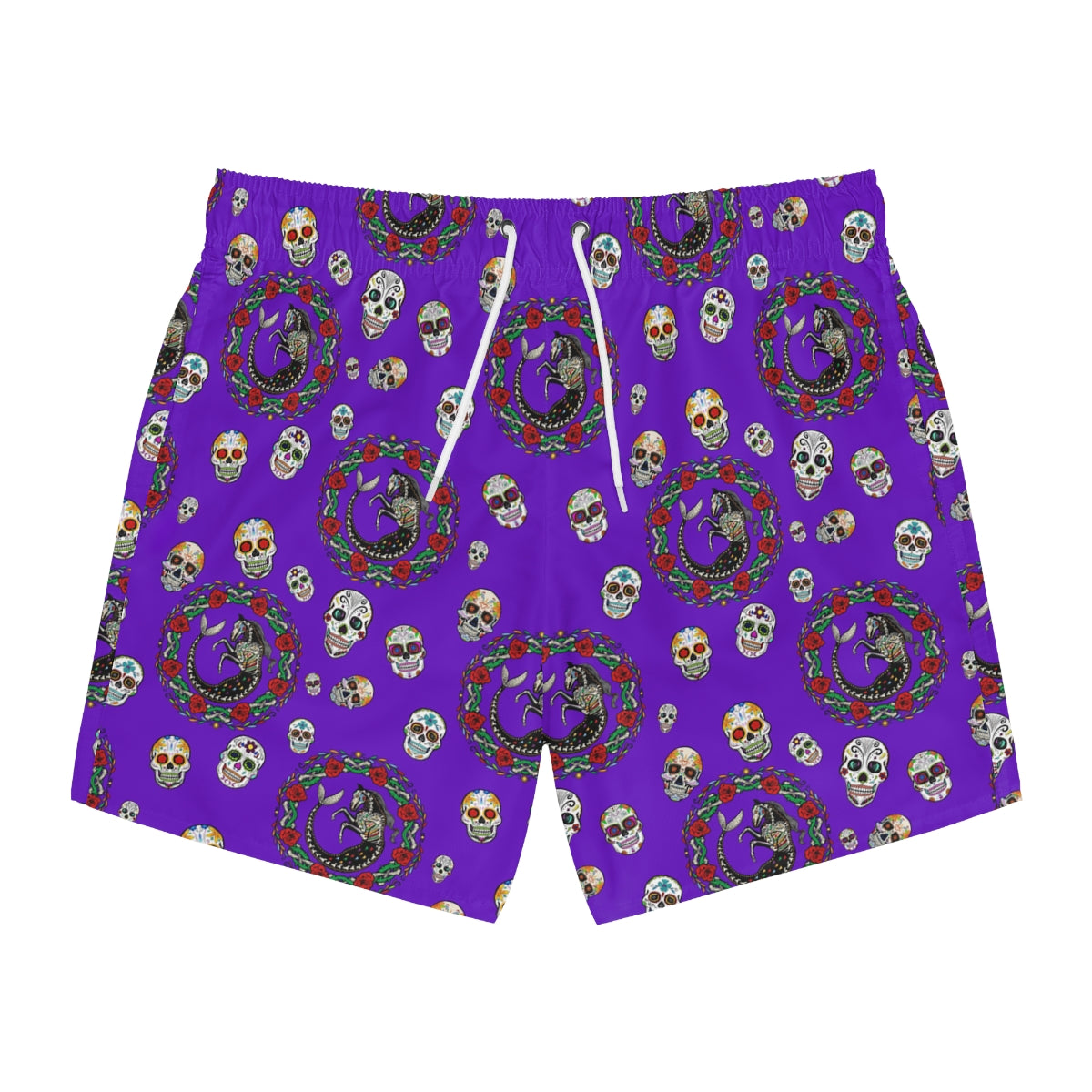 Day of the Dead Swim Trunks - Skulls - Dia de los Muertos