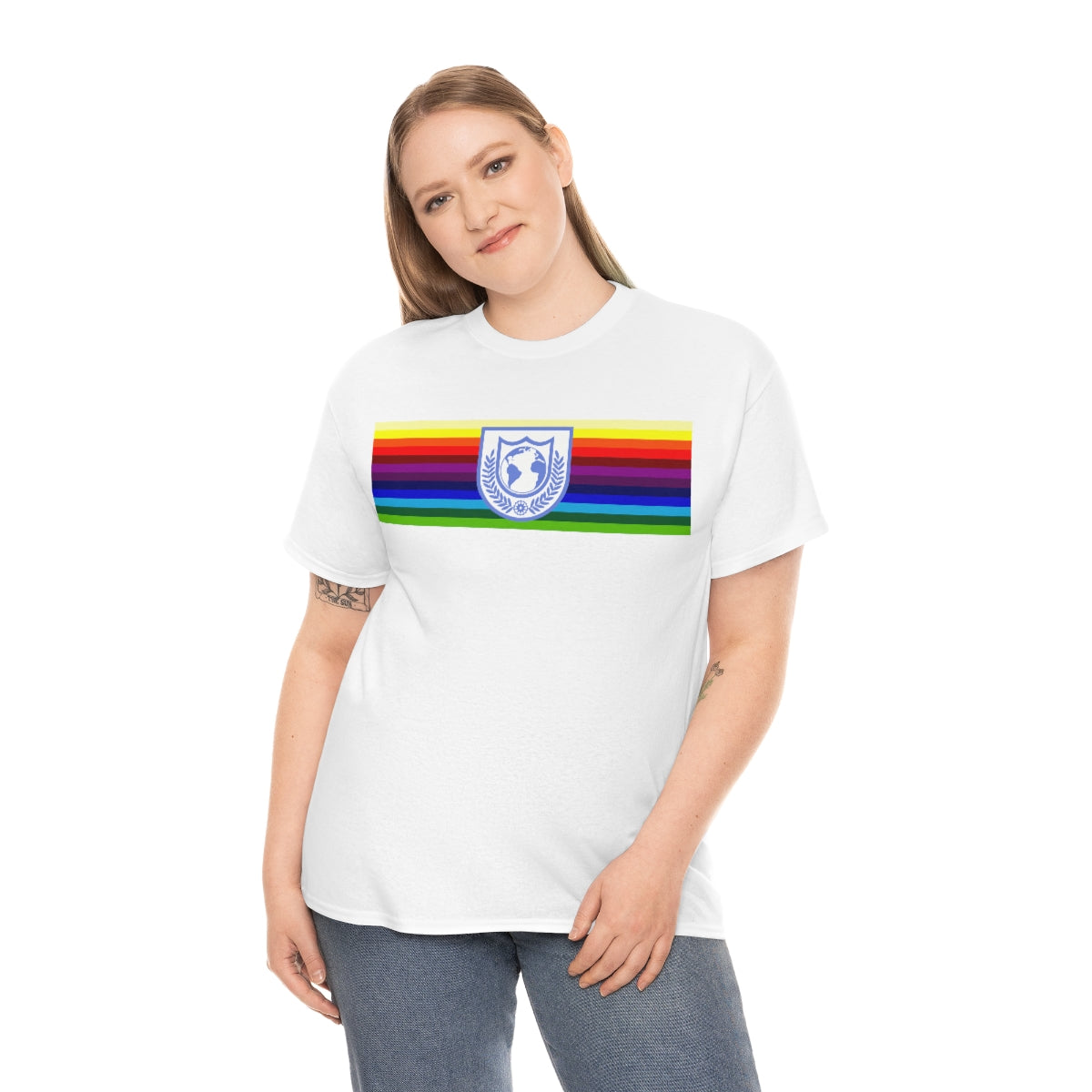 Buck Earth Defense Directorate Rainbow Heavy Cotton Tee