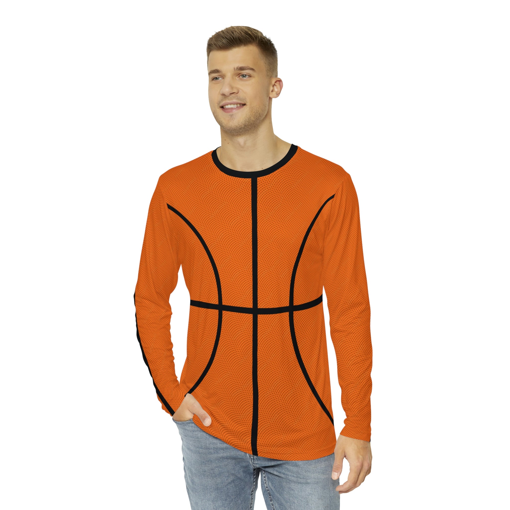 Basketball Print Long Sleeve Shirt